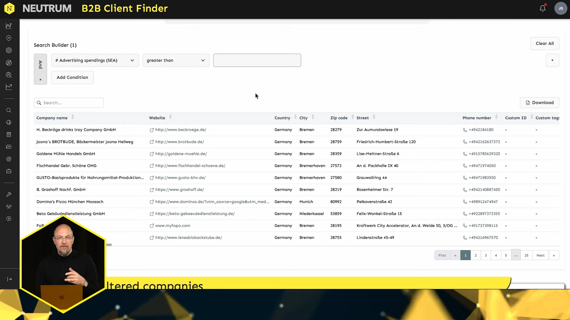 video bb client finder en